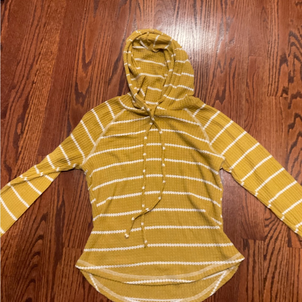 Urban rose sz s thermal striped hoodie
